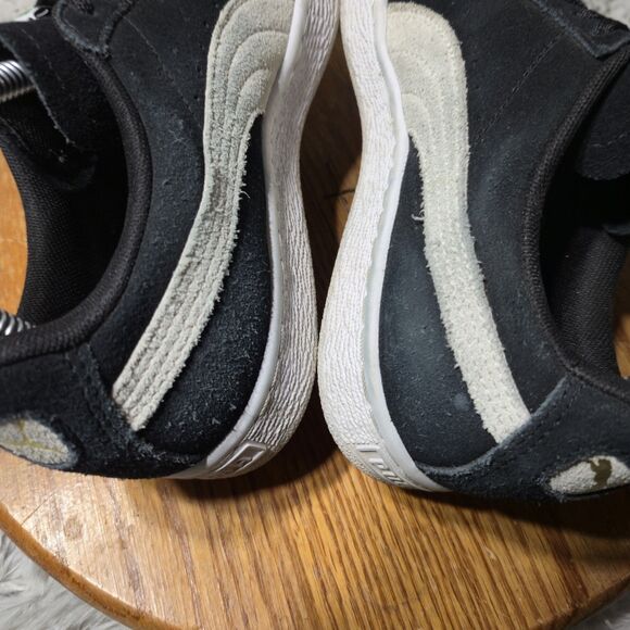 SOLD Puma Suede Classic Womens Size 8 Retro Y2K Black White & Cream Stripe - Picture 6 of 10